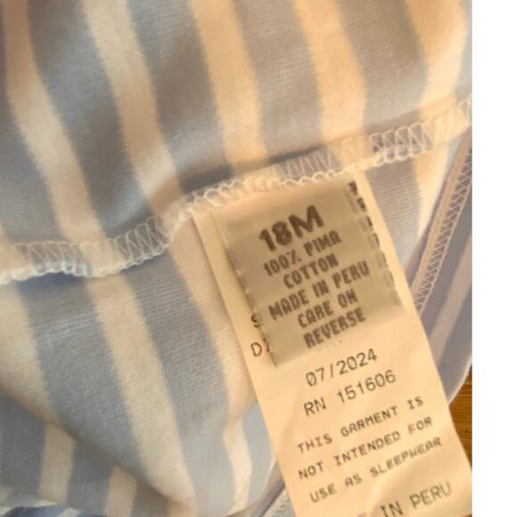 Squiggles by Charlie Stripe Pima Cotton L/S dress NWT 18mo - Picture 4 of 4